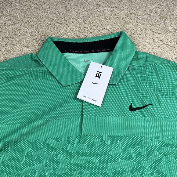 NEW Nike Dri-FIT ADV Tiger Woods Golf Polo Stadium Green Men’s XL DR5327-324 - Picture 5 of 7